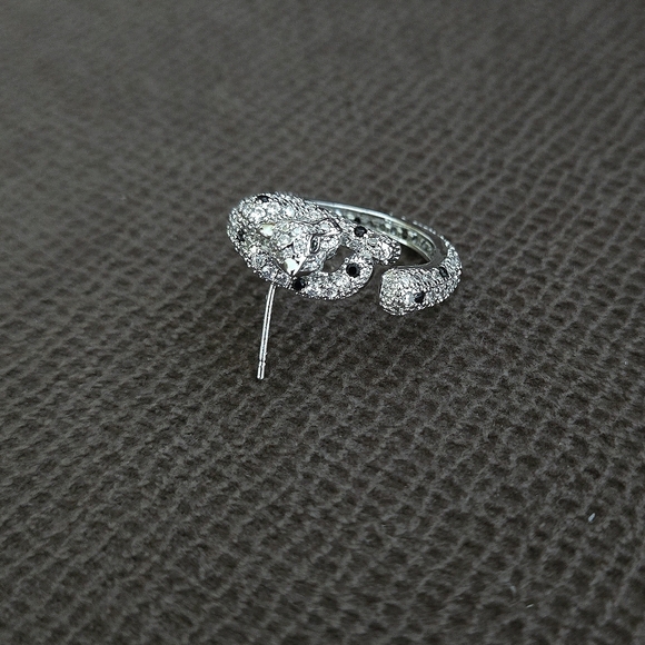 Cote d'Argent Circular Silver🤍 Cheetah Earrings - NWT - Picture 7 of 16